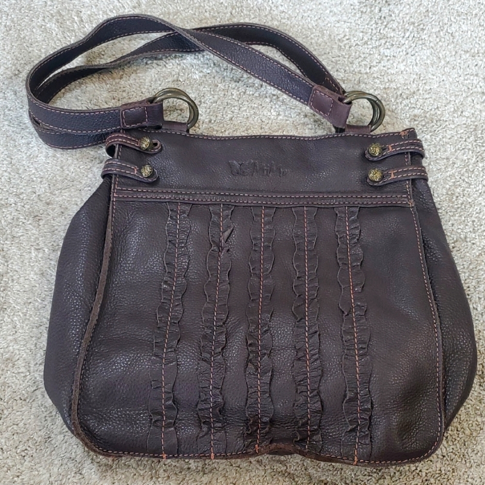 MiMo Genuine Leather Dark Brown Shoulder Bag